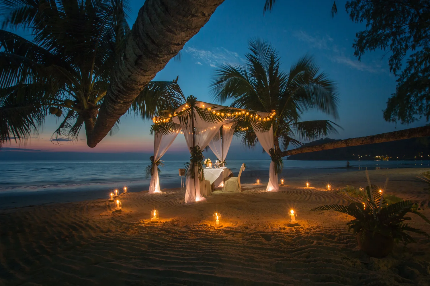 An intimate private dinner with a view