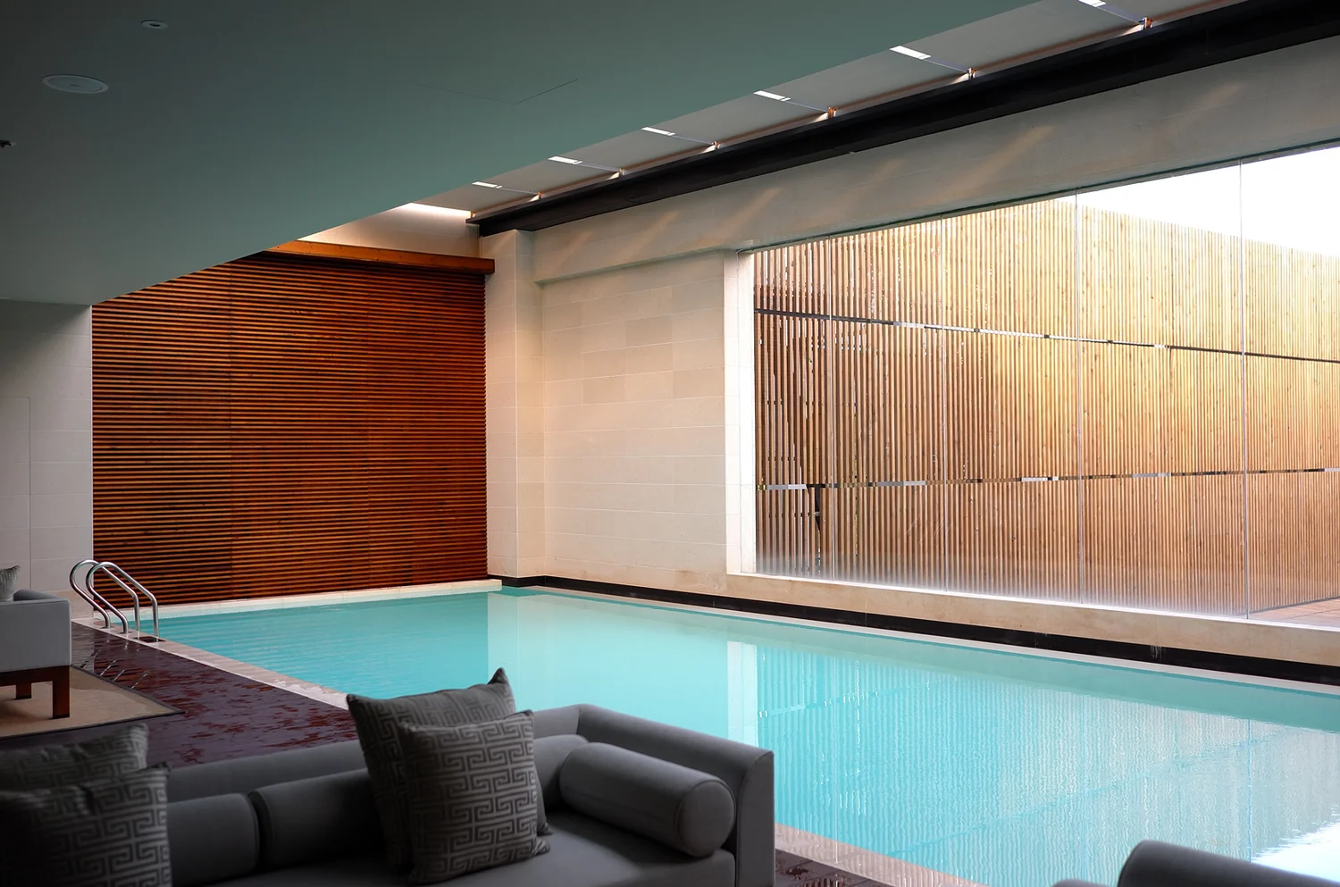 A private residence with an indoor swimming pool