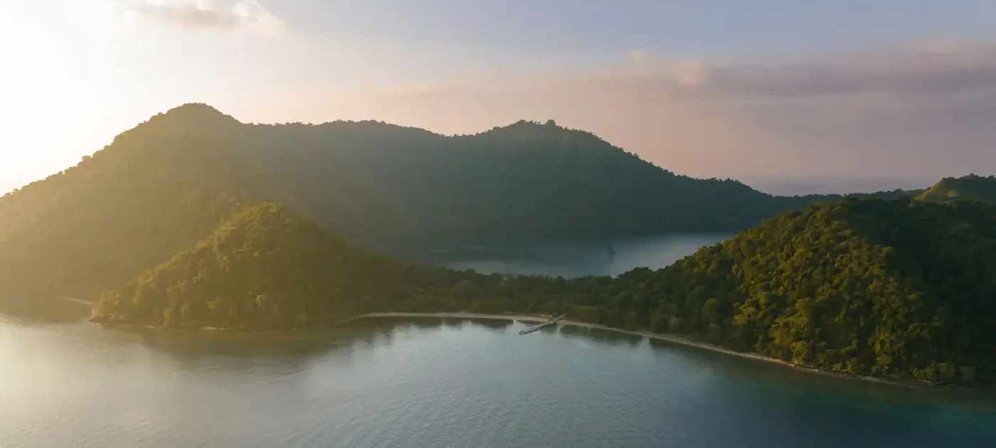 Green island ridges around a sheltered bay in the Sumbawa collection